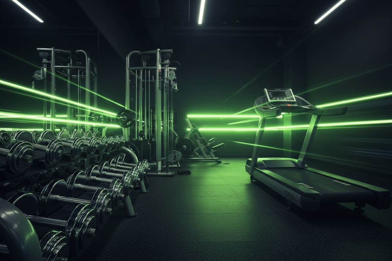 Dark gym neon green